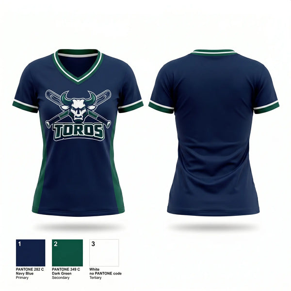 Womens Short Sleeve Vneck Shirt, Morgan hill Toros 10u, Baseball, Teamtime, Team time, sublimation, custom sports apparel, team uniforms, spirit wear, spiritwear, sports uniforms, custom shirts, team store, custom team store, fundraiser sports, apparel fundraiser