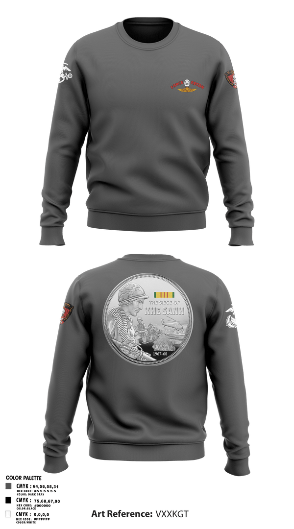 Crew Neck Sweatshirt, B Co. 3rd Recon Bn Force Reconnaissance3rd Recon Co.3rd ReconnaissanceRecon, Marines, Teamtime, Team time, sublimation, custom sports apparel, team uniforms, spirit wear, spiritwear, sports uniforms, custom shirts, team store, custom team store, fundraiser sports, apparel fundraiser