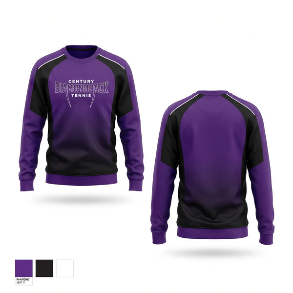 Crew Neck Sweatshirt, Century, Tennis, Teamtime, Team time, sublimation, custom sports apparel, team uniforms, spirit wear, spiritwear, sports uniforms, custom shirts, team store, custom team store, fundraiser sports, apparel fundraiser
