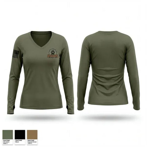 Womens Long Sleeve Vneck Shirt, Hagerstown Police K9 Unit, Police, Teamtime, Team time, sublimation, custom sports apparel, team uniforms, spirit wear, spiritwear, sports uniforms, custom shirts, team store, custom team store, fundraiser sports, apparel fundraiser