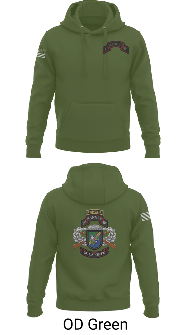 Hoodie, 1/75 Ranger Battalion, Army, Teamtime, Team time, sublimation, custom sports apparel, team uniforms, spirit wear, spiritwear, sports uniforms, custom shirts, team store, custom team store, fundraiser sports, apparel fundraiser