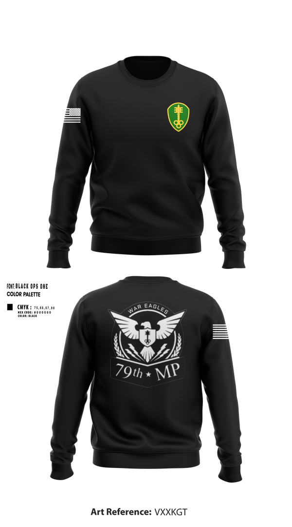 Crew Neck Sweatshirt, 79th MP Co, Army, Teamtime, Team time, sublimation, custom sports apparel, team uniforms, spirit wear, spiritwear, sports uniforms, custom shirts, team store, custom team store, fundraiser sports, apparel fundraiser
