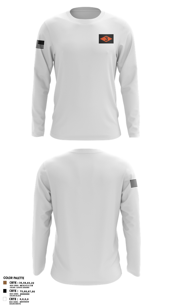 Long Sleeve Performance Shirt, 3rd battalion 75th ranger regiment, Army, Teamtime, Team time, sublimation, custom sports apparel, team uniforms, spirit wear, spiritwear, sports uniforms, custom shirts, team store, custom team store, fundraiser sports, apparel fundraiser