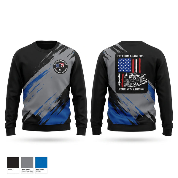Crew Neck Sweatshirt, Freedom Krawlers, , Teamtime, Team time, sublimation, custom sports apparel, team uniforms, spirit wear, spiritwear, sports uniforms, custom shirts, team store, custom team store, fundraiser sports, apparel fundraiser