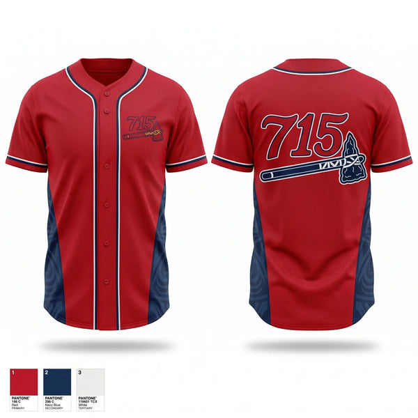 Full Button Baseball Jersey, 715 Hammers, Baseball, Teamtime, Team time, sublimation, custom sports apparel, team uniforms, spirit wear, spiritwear, sports uniforms, custom shirts, team store, custom team store, fundraiser sports, apparel fundraiser