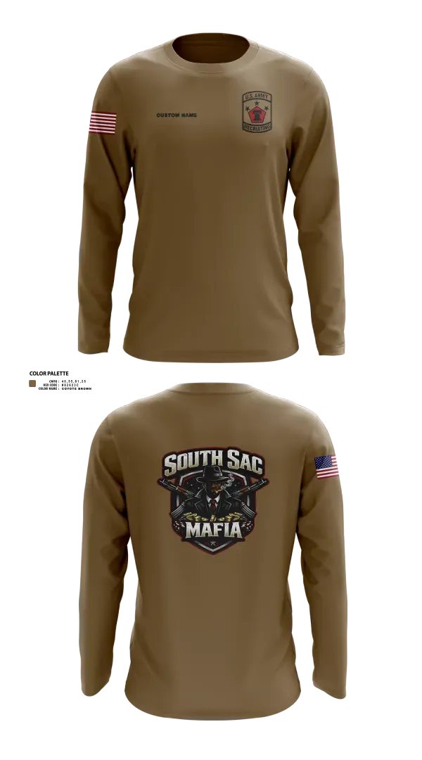 Long Sleeve Performance Shirt, SAC SOUTH, Army, Teamtime, Team time, sublimation, custom sports apparel, team uniforms, spirit wear, spiritwear, sports uniforms, custom shirts, team store, custom team store, fundraiser sports, apparel fundraiser