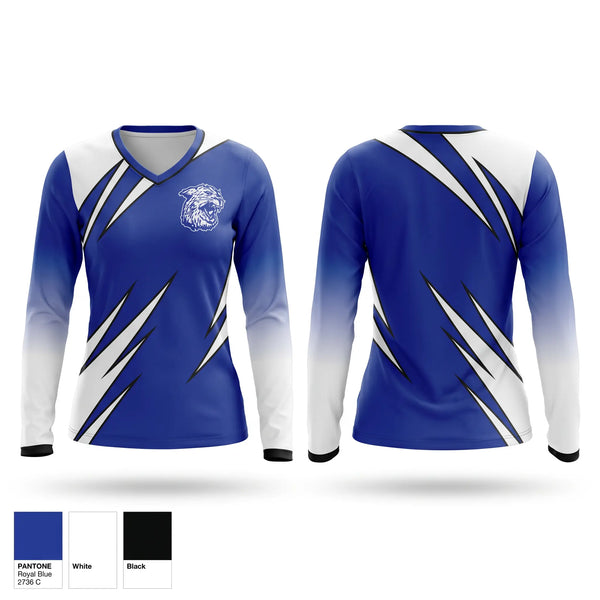 Womens Long Sleeve Vneck Shirt, Holton, Softball, Teamtime, Team time, sublimation, custom sports apparel, team uniforms, spirit wear, spiritwear, sports uniforms, custom shirts, team store, custom team store, fundraiser sports, apparel fundraiser