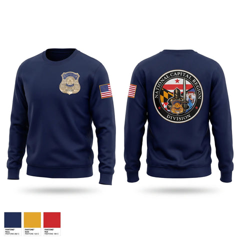 Crew Neck Sweatshirt, NCRD Pentagon, Police, Teamtime, Team time, sublimation, custom sports apparel, team uniforms, spirit wear, spiritwear, sports uniforms, custom shirts, team store, custom team store, fundraiser sports, apparel fundraiser