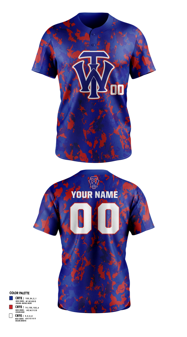 Two Button Softball Jersey, W.I.T., Softball, Teamtime, Team time, sublimation, custom sports apparel, team uniforms, spirit wear, spiritwear, sports uniforms, custom shirts, team store, custom team store, fundraiser sports, apparel fundraiser