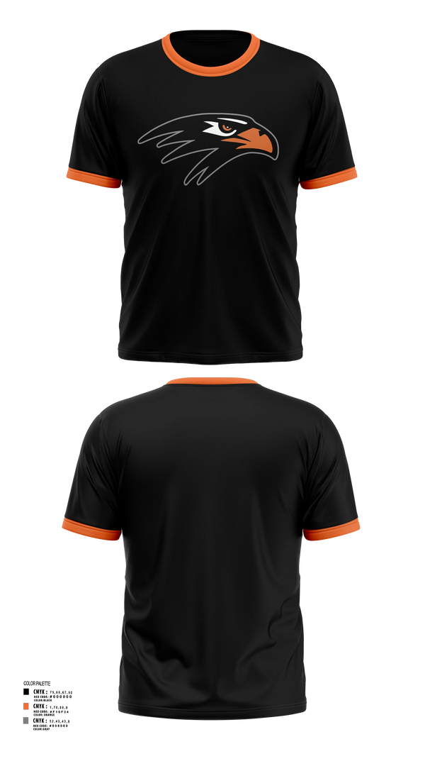 Short Sleeve Performance Shirt, Bloomer Blackhawk'sTrack & Field, Track & Field, Teamtime, Team time, sublimation, custom sports apparel, team uniforms, spirit wear, spiritwear, sports uniforms, custom shirts, team store, custom team store, fundraiser sports, apparel fundraiser