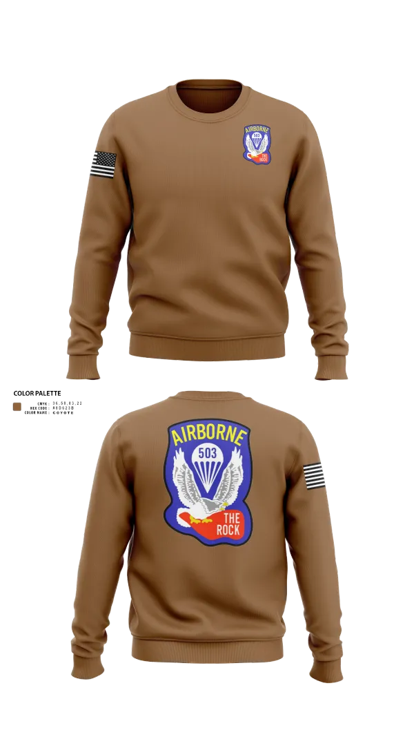 Crew Neck Sweatshirt, 1st Battalion 503rd Infantry Regiment, , Teamtime, Team time, sublimation, custom sports apparel, team uniforms, spirit wear, spiritwear, sports uniforms, custom shirts, team store, custom team store, fundraiser sports, apparel fundraiser