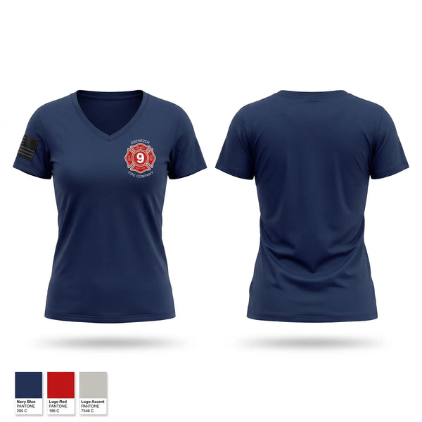 Womens Short Sleeve Vneck Shirt, Ebenezer Fire Company, Fire Department, Teamtime, Team time, sublimation, custom sports apparel, team uniforms, spirit wear, spiritwear, sports uniforms, custom shirts, team store, custom team store, fundraiser sports, apparel fundraiser