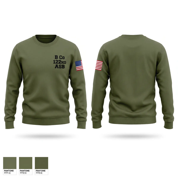 Crew Neck Sweatshirt, B Co 122ND ASB, Army, Teamtime, Team time, sublimation, custom sports apparel, team uniforms, spirit wear, spiritwear, sports uniforms, custom shirts, team store, custom team store, fundraiser sports, apparel fundraiser