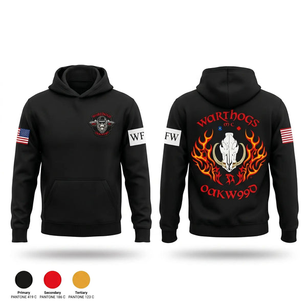 Hoodie, Warthogs MC, Police, Teamtime, Team time, sublimation, custom sports apparel, team uniforms, spirit wear, spiritwear, sports uniforms, custom shirts, team store, custom team store, fundraiser sports, apparel fundraiser
