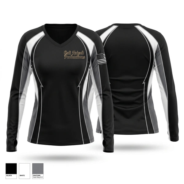 Womens Long Sleeve Vneck Shirt, 172 BGE, Army, Teamtime, Team time, sublimation, custom sports apparel, team uniforms, spirit wear, spiritwear, sports uniforms, custom shirts, team store, custom team store, fundraiser sports, apparel fundraiser
