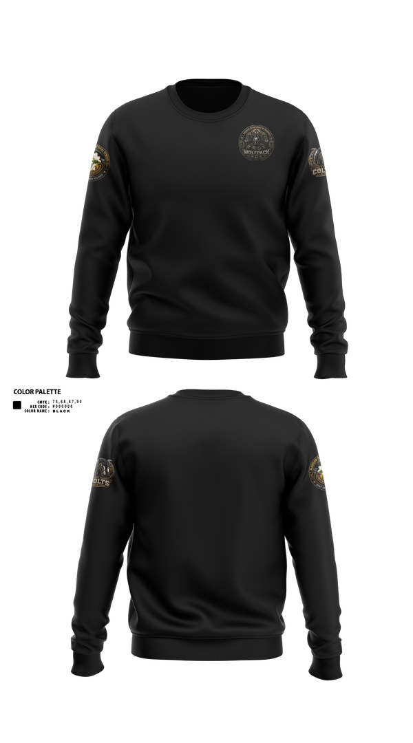 Crew Neck Sweatshirt, Madigan pharmacy colts, Army, Teamtime, Team time, sublimation, custom sports apparel, team uniforms, spirit wear, spiritwear, sports uniforms, custom shirts, team store, custom team store, fundraiser sports, apparel fundraiser