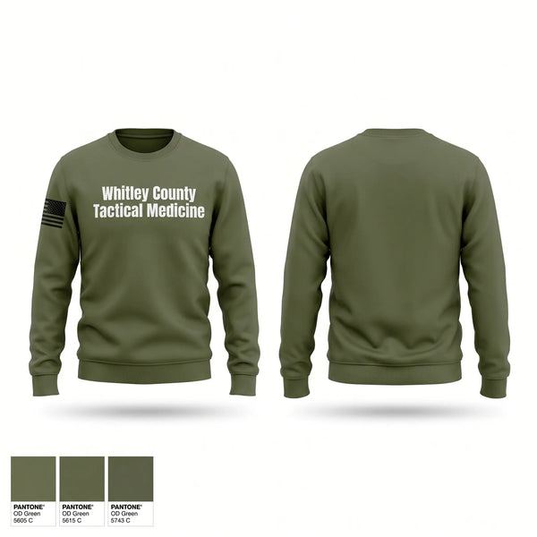 Crew Neck Sweatshirt, Whitley County Tactical Medicine, EMS/EMT, Teamtime, Team time, sublimation, custom sports apparel, team uniforms, spirit wear, spiritwear, sports uniforms, custom shirts, team store, custom team store, fundraiser sports, apparel fundraiser