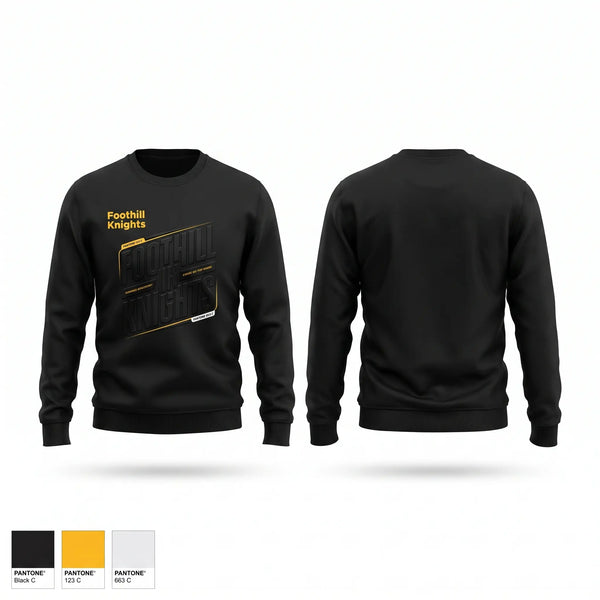 Crew Neck Sweatshirt, Foothill Knights, Wrestling, Teamtime, Team time, sublimation, custom sports apparel, team uniforms, spirit wear, spiritwear, sports uniforms, custom shirts, team store, custom team store, fundraiser sports, apparel fundraiser