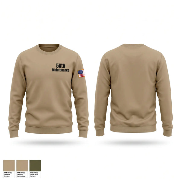 Crew Neck Sweatshirt, 56th Maintenance, Army, Teamtime, Team time, sublimation, custom sports apparel, team uniforms, spirit wear, spiritwear, sports uniforms, custom shirts, team store, custom team store, fundraiser sports, apparel fundraiser