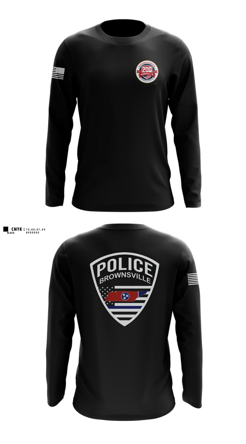 Long Sleeve Performance Shirt, Brownsville Police Department, Police, Teamtime, Team time, sublimation, custom sports apparel, team uniforms, spirit wear, spiritwear, sports uniforms, custom shirts, team store, custom team store, fundraiser sports, apparel fundraiser