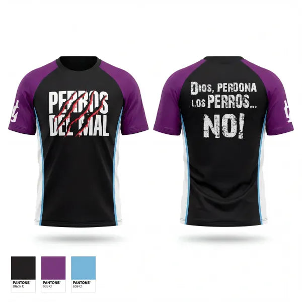 Old School Cotton Feel Shirt, Perros del Mal, Men's Soccer, Teamtime, Team time, sublimation, custom sports apparel, team uniforms, spirit wear, spiritwear, sports uniforms, custom shirts, team store, custom team store, fundraiser sports, apparel fundraiser