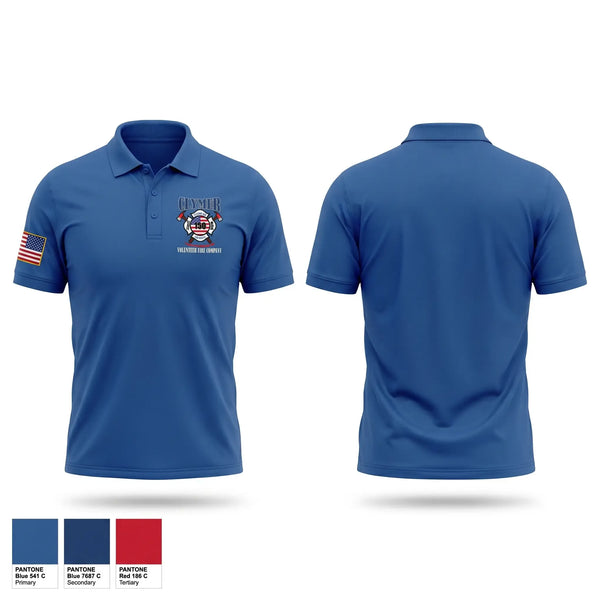 Short Sleeve Performance Polo, Clymer Volunteer Fire Company #1, Fire Department, Teamtime, Team time, sublimation, custom sports apparel, team uniforms, spirit wear, spiritwear, sports uniforms, custom shirts, team store, custom team store, fundraiser sports, apparel fundraiser