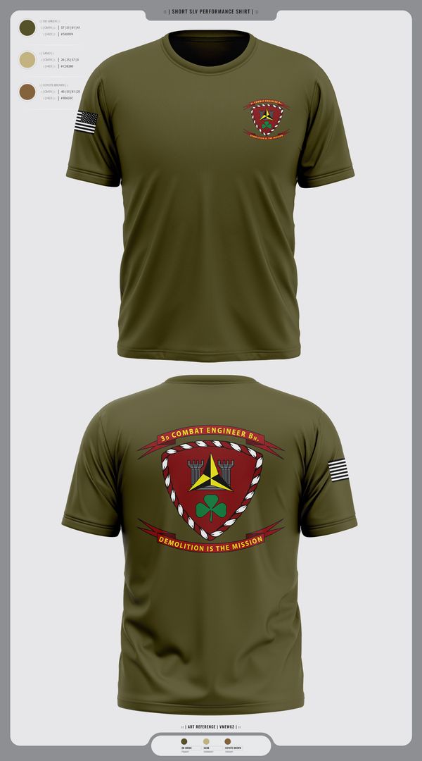 Old School Cotton Feel Shirt, 3d Combat Engineer Battalion, , Teamtime, Team time, sublimation, custom sports apparel, team uniforms, spirit wear, spiritwear, sports uniforms, custom shirts, team store, custom team store, fundraiser sports, apparel fundraiser