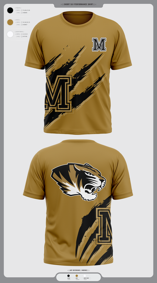 Short Sleeve Performance Shirt, Marceline Tigers, , Teamtime, Team time, sublimation, custom sports apparel, team uniforms, spirit wear, spiritwear, sports uniforms, custom shirts, team store, custom team store, fundraiser sports, apparel fundraiser