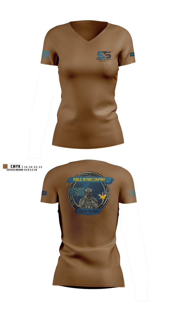 Womens Short Sleeve Vneck Shirt, 55th ComCam Kraken, Army, Teamtime, Team time, sublimation, custom sports apparel, team uniforms, spirit wear, spiritwear, sports uniforms, custom shirts, team store, custom team store, fundraiser sports, apparel fundraiser