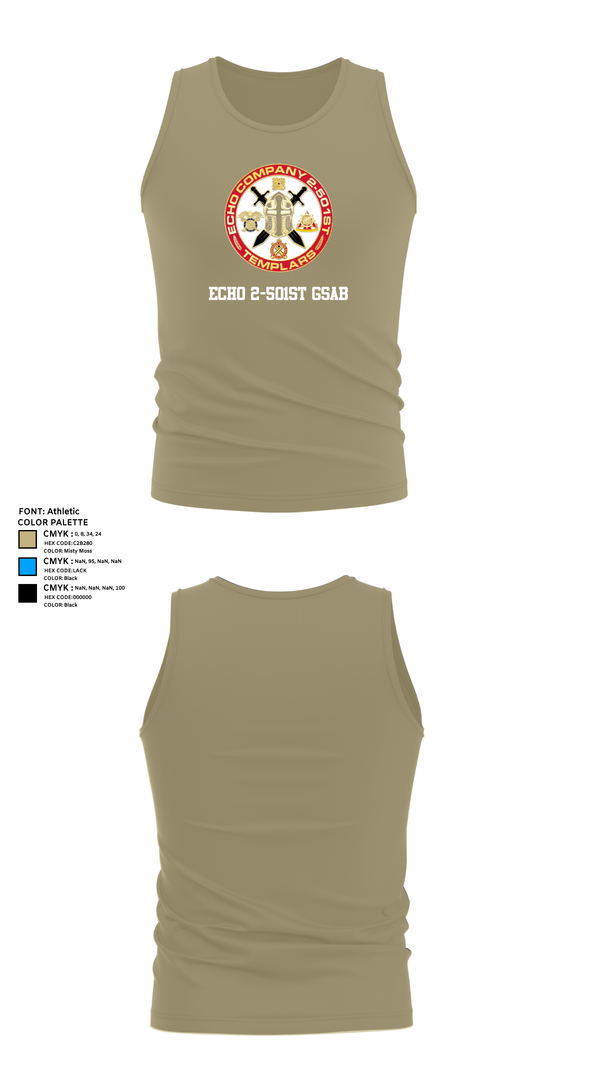 Tank Top, Echo 2-501st GSAB, , Teamtime, Team time, sublimation, custom sports apparel, team uniforms, spirit wear, spiritwear, sports uniforms, custom shirts, team store, custom team store, fundraiser sports, apparel fundraiser