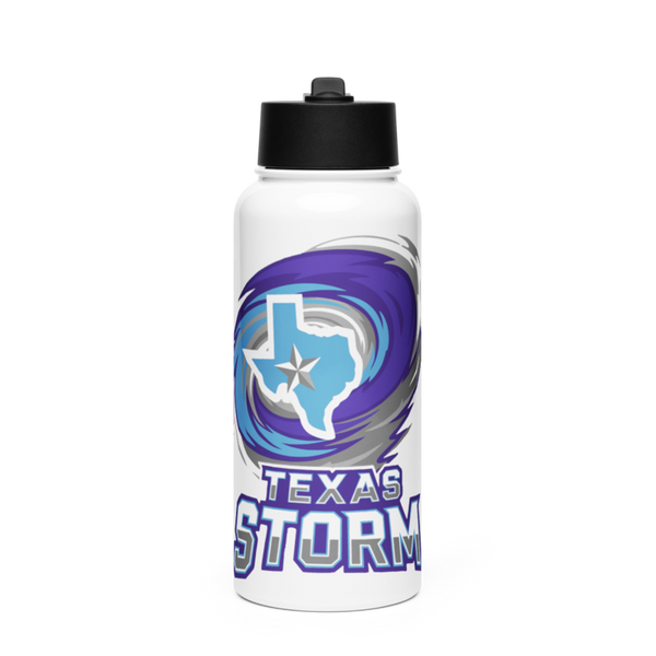 Texas Storm Stainless Steel Water Bottle with a Straw Lid