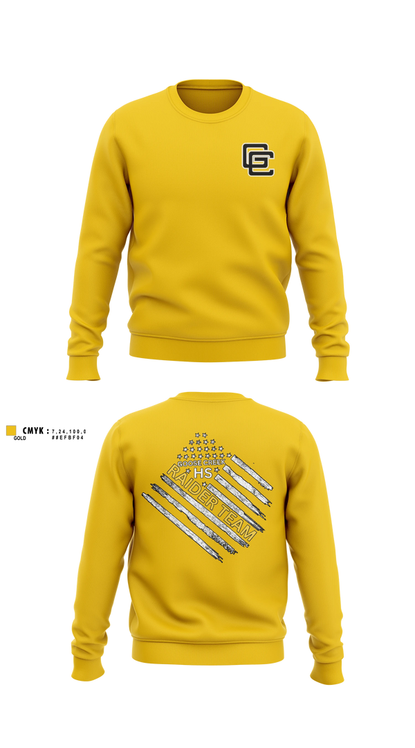 Crew Neck Sweatshirt, Goose Creek high school JROTC, Bowling, Teamtime, Team time, sublimation, custom sports apparel, team uniforms, spirit wear, spiritwear, sports uniforms, custom shirts, team store, custom team store, fundraiser sports, apparel fundraiser