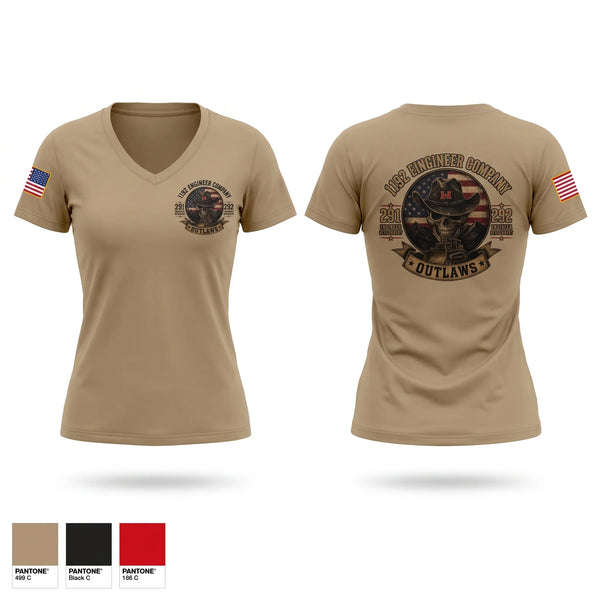 Womens Short Sleeve Vneck Shirt, 1192nd Engineer Company, National Guard, Teamtime, Team time, sublimation, custom sports apparel, team uniforms, spirit wear, spiritwear, sports uniforms, custom shirts, team store, custom team store, fundraiser sports, apparel fundraiser