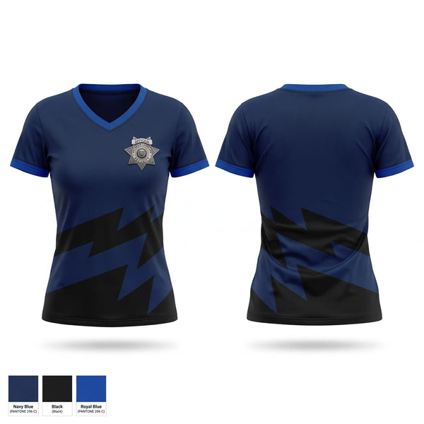 Womens Short Sleeve Vneck Shirt, Banner Health Security, , Teamtime, Team time, sublimation, custom sports apparel, team uniforms, spirit wear, spiritwear, sports uniforms, custom shirts, team store, custom team store, fundraiser sports, apparel fundraiser