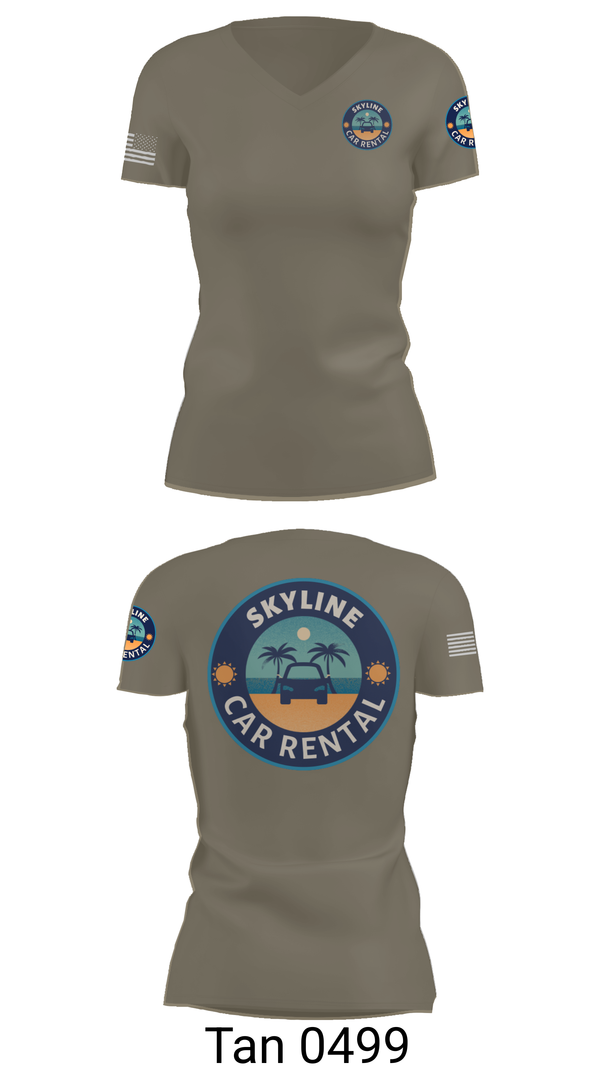 Womens Short Sleeve Vneck Shirt, Skyline Car Rental, Men's Basketball, Teamtime, Team time, sublimation, custom sports apparel, team uniforms, spirit wear, spiritwear, sports uniforms, custom shirts, team store, custom team store, fundraiser sports, apparel fundraiser
