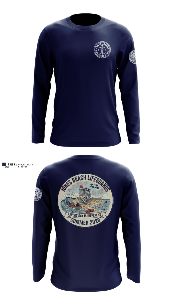 Long Sleeve Performance Shirt, Jones Beach Lifeguard Corp, , Teamtime, Team time, sublimation, custom sports apparel, team uniforms, spirit wear, spiritwear, sports uniforms, custom shirts, team store, custom team store, fundraiser sports, apparel fundraiser