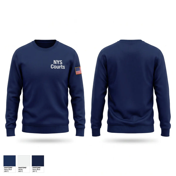 Crew Neck Sweatshirt, NYS Courts, Police, Teamtime, Team time, sublimation, custom sports apparel, team uniforms, spirit wear, spiritwear, sports uniforms, custom shirts, team store, custom team store, fundraiser sports, apparel fundraiser