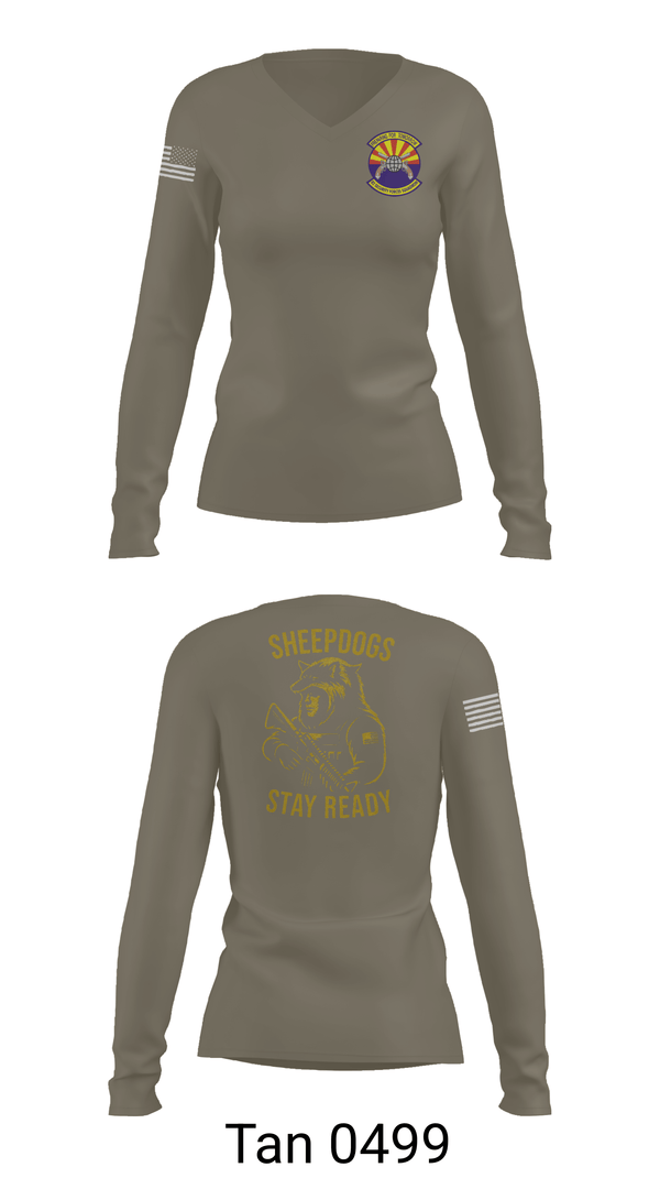 Womens Long Sleeve Vneck Shirt, 82 SFS, Air Force, Teamtime, Team time, sublimation, custom sports apparel, team uniforms, spirit wear, spiritwear, sports uniforms, custom shirts, team store, custom team store, fundraiser sports, apparel fundraiser