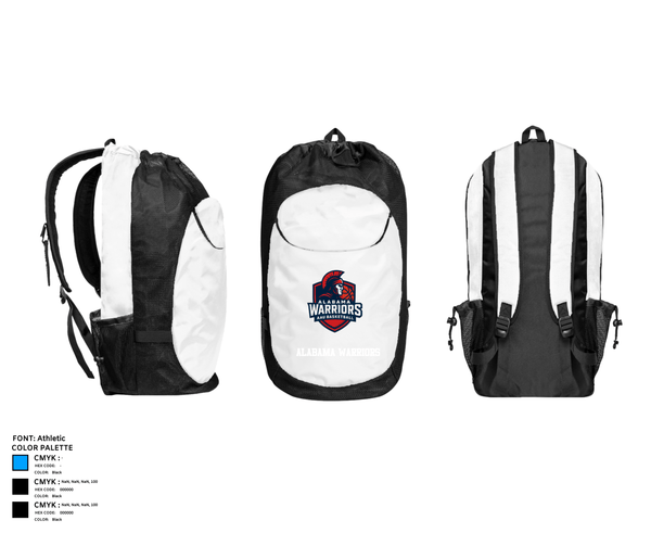 Gear Bag, Alabama Warriors, Men's Basketball, Teamtime, Team time, sublimation, custom sports apparel, team uniforms, spirit wear, spiritwear, sports uniforms, custom shirts, team store, custom team store, fundraiser sports, apparel fundraiser