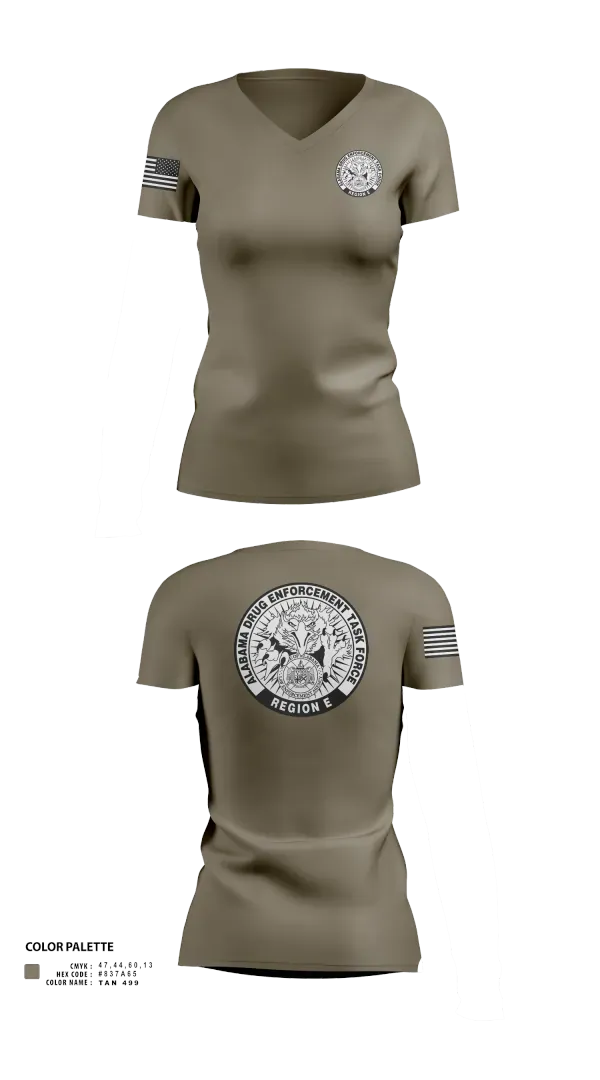 Womens Short Sleeve Vneck Shirt, Alabama Drug Enforcement Task Force, Police, Teamtime, Team time, sublimation, custom sports apparel, team uniforms, spirit wear, spiritwear, sports uniforms, custom shirts, team store, custom team store, fundraiser sports, apparel fundraiser
