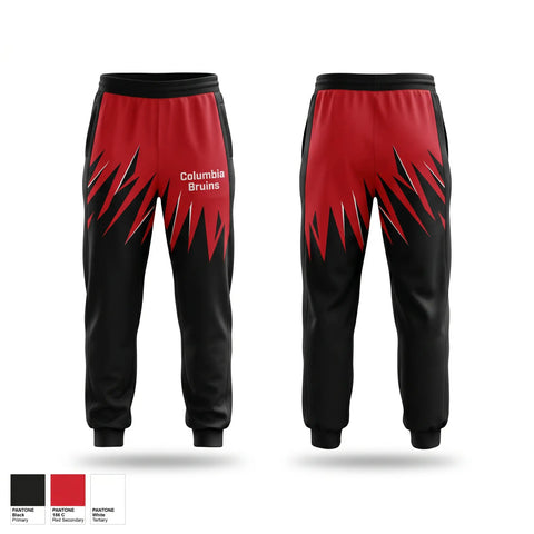 Sweatpants, Columbia Bruins, Cheer, Teamtime, Team time, sublimation, custom sports apparel, team uniforms, spirit wear, spiritwear, sports uniforms, custom shirts, team store, custom team store, fundraiser sports, apparel fundraiser