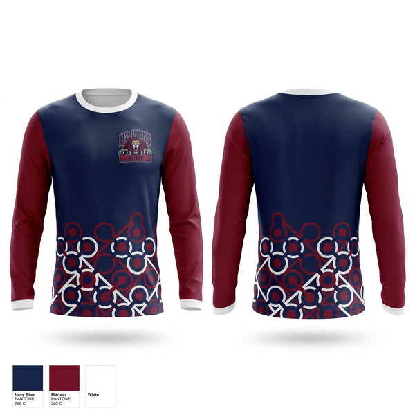 Long Sleeve Performance Shirt, B2 lions, Wrestling, Teamtime, Team time, sublimation, custom sports apparel, team uniforms, spirit wear, spiritwear, sports uniforms, custom shirts, team store, custom team store, fundraiser sports, apparel fundraiser