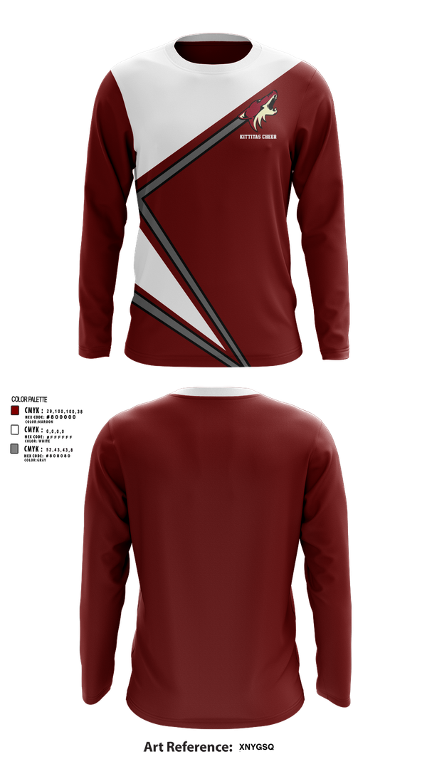 Long Sleeve Performance Shirt, Kittitas Cheer, Cheer, Teamtime, Team time, sublimation, custom sports apparel, team uniforms, spirit wear, spiritwear, sports uniforms, custom shirts, team store, custom team store, fundraiser sports, apparel fundraiser