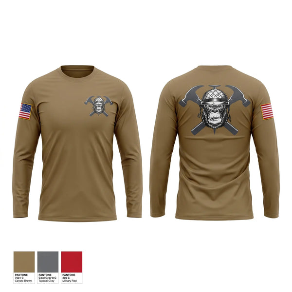 Long Sleeve Performance Shirt, HEAVY HITTERS, Army, Teamtime, Team time, sublimation, custom sports apparel, team uniforms, spirit wear, spiritwear, sports uniforms, custom shirts, team store, custom team store, fundraiser sports, apparel fundraiser
