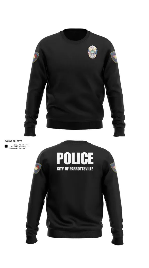 Crew Neck Sweatshirt, Parrottsville police, Police, Teamtime, Team time, sublimation, custom sports apparel, team uniforms, spirit wear, spiritwear, sports uniforms, custom shirts, team store, custom team store, fundraiser sports, apparel fundraiser
