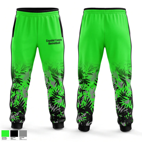Sweatpants, Capalot Cones Basketball, Men's Basketball, Teamtime, Team time, sublimation, custom sports apparel, team uniforms, spirit wear, spiritwear, sports uniforms, custom shirts, team store, custom team store, fundraiser sports, apparel fundraiser