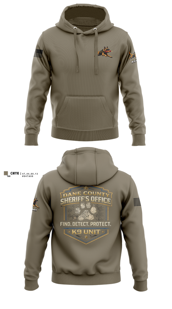 Hoodie, Dane County K9, Police, Teamtime, Team time, sublimation, custom sports apparel, team uniforms, spirit wear, spiritwear, sports uniforms, custom shirts, team store, custom team store, fundraiser sports, apparel fundraiser