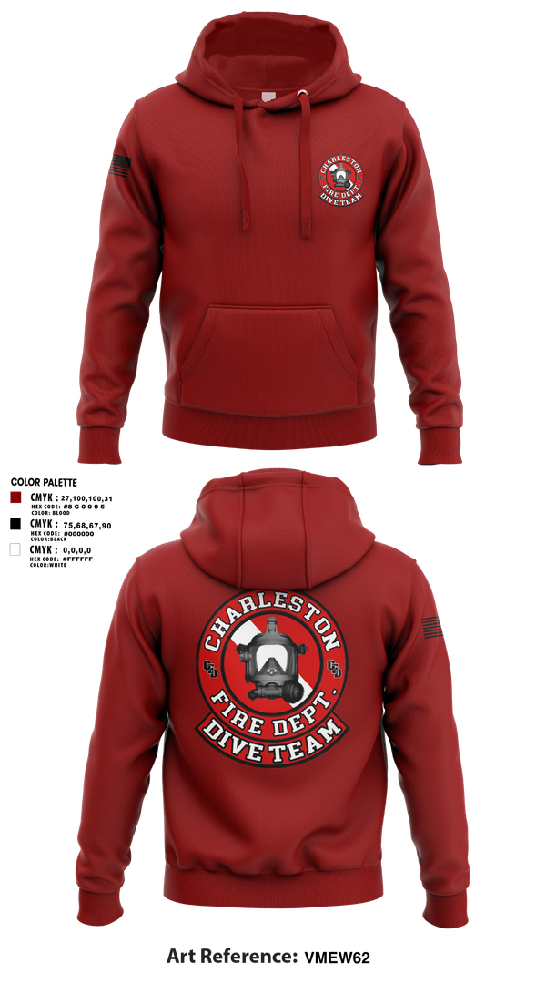 Hoodie, Charleston Fire Dept Dive Team, Fire Department, Teamtime, Team time, sublimation, custom sports apparel, team uniforms, spirit wear, spiritwear, sports uniforms, custom shirts, team store, custom team store, fundraiser sports, apparel fundraiser