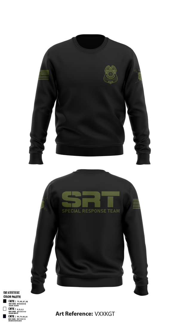 Crew Neck Sweatshirt, NNSS SRT, Police, Teamtime, Team time, sublimation, custom sports apparel, team uniforms, spirit wear, spiritwear, sports uniforms, custom shirts, team store, custom team store, fundraiser sports, apparel fundraiser