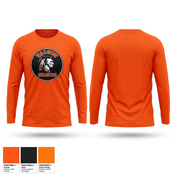 Long Sleeve Performance Shirt, Talbot County Youth Football & Cheer, Spirit Store, Teamtime, Team time, sublimation, custom sports apparel, team uniforms, spirit wear, spiritwear, sports uniforms, custom shirts, team store, custom team store, fundraiser sports, apparel fundraiser